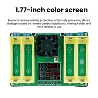 Probador de Capacidad de Batería de 4 Canales con Pantalla LCD Tipo C 18650+21700, Detector de Resistencia Interna de Batería de Litio para Pruebas de Baterías