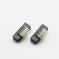 Échantillons gratuits 1.27mm espacement hauteur 4.9mm 5.5mm Positions 06-100pin double rangée PCB Board Box Header connecteur à Angle droit