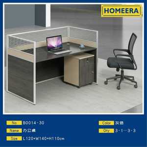 Scrivania da Ufficio a L 120x140x110cm Grigia Design Moderno con Armadietto Contenitore per Ufficio - Product Image 3