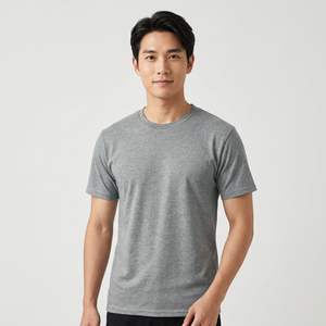 Camiseta de Algodón Blanca Lisa para Hombre, Corte Ajustado, Cuello Redondo, Logotipo Personalizado Impreso, Manga Corta, Estilo Formal, 180g, Ecológica - Product Image 2