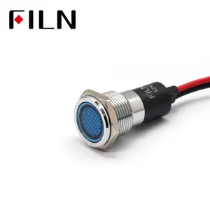 Filn-máquina de café impermeable, luces indicadoras de Metal, Terminal de tornillo, Pin de soldadura, LED rojo, 16MM, 3V