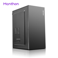 Casing komputer kapasitas tinggi, Casing PC mikro ATX, Casing komputer CPU, menara Mid Tower, Casing komputer PC murah dengan jendela Panel samping
