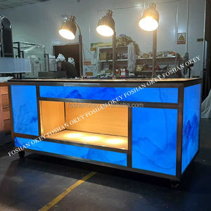 Buffet OKEY Chauffe-plats à <span class=keywords><strong>gaz</strong></span> Comptoir de traiteur Table de buffet chinoise Dimsum Station de service de buffet de restaurant mobile - Product Image 5