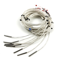 Sensor de Temperatura RTD Pt100/Pt1000 Personalizado de 3 Hilos, Diámetro 4x30mm, con Cable de PTFE, Fabricante