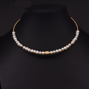 Collar de Perlas, Estilo Vintage para Mujer, Perlas de Agua Dulce, Aspecto Brillante, Joyería Casual para Uso Diario - Product Image 3