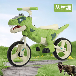 Draisienne dinosaure pour enfants - trottinette à deux roues pour tout-petits - jouet éducatif pour bébé sans pédales avec lumières et musique - Product Image 2