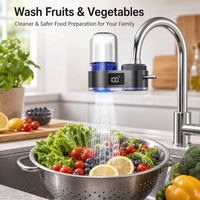 Robinet purificateur hydroélectrique à affichage LED intelligent, absorbe le chlore résiduel et les produits chimiques organiques, améliorant la clarté globale de l'eau