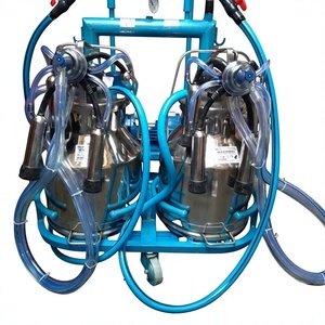 Máquina de Ordeño Eléctrica Portátil con Bomba y Motor para Vacas y Cabras |   Carro de Acero Inoxidable de un Solo Compartimiento 220V para Equipos Lácteos - Product Image 1