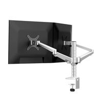 Support d'écran double OA-4S pour bureau, moniteur LCD 27 pouces, support d'écran relevable et rotatif en alliage d'aluminium