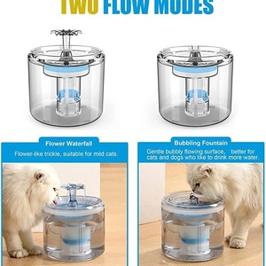 Fontaine à eau pour animaux de compagnie, distributeur d'eau électrique transparent pour chat et chien, boîtier en plastique détachable - Product Image 3