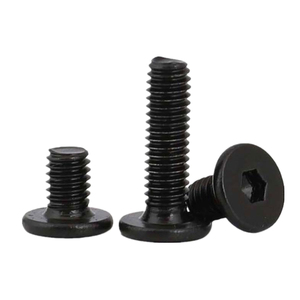 Viti a brugola a testa piatta ultra sottile M2 M2.5 M3 M4 M5 M6 M8 M10 M12 in acciaio inossidabile 304 nero - Product Image 5