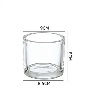 Nuevos frascos de vela transparentes vacíos 200ml 250ml 280ml 320ml vaso de vela para vela