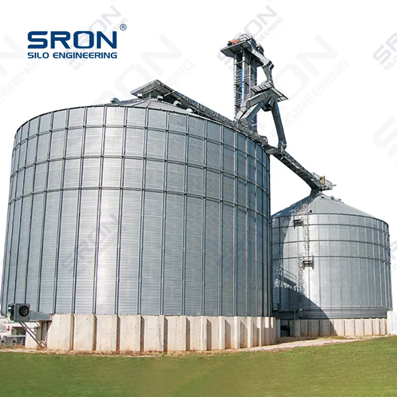 Hot Sale Galvanized Steel Silo Corn Rice Grain Storage Flat Bottom Silo