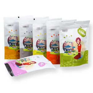 Zipper Pouch Bags Dry Fruits Water Proof Dried Food Easy-tear Plastic Customized Plantain Chips Custom Superfood Packaging Bag