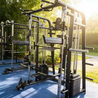 Machine Smith multifonctionnelle en acier inoxydable pour usage domestique – Entraînement complet pour squats, fitness, exercices de musculation (poitrine, jambes, corps entier)