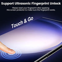 Lot de 2 films protecteurs d'écran en céramique souple PET transparent HD à écran tactile incurvé 3D, installation facile pour Samsung S25 S24 S22 S20 Ultra