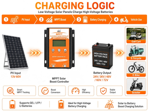 Controlador de Carga <span class=keywords><strong>Solar</strong></span> <span class=keywords><strong>MPPT</strong></span> de 48V 60V para Triciclo Eléctrico, E Rickshaw, Batería de Tuk Tuk - Product Image 2