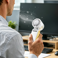 Ventilateur portable mini turbo puissant en métal, pliable, à main, pour le refroidissement, petit ventilateur de poche rechargeable pour usage domestique intérieur
