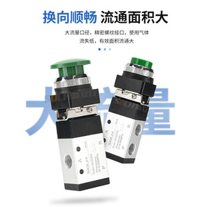 Válvula Neumática Manual de 2 Posiciones y 5 Vías MV322PB Tipo Rodillo 322R Válvula Mecánica de Botón para Agua OEM Personalizable - Product Image 4