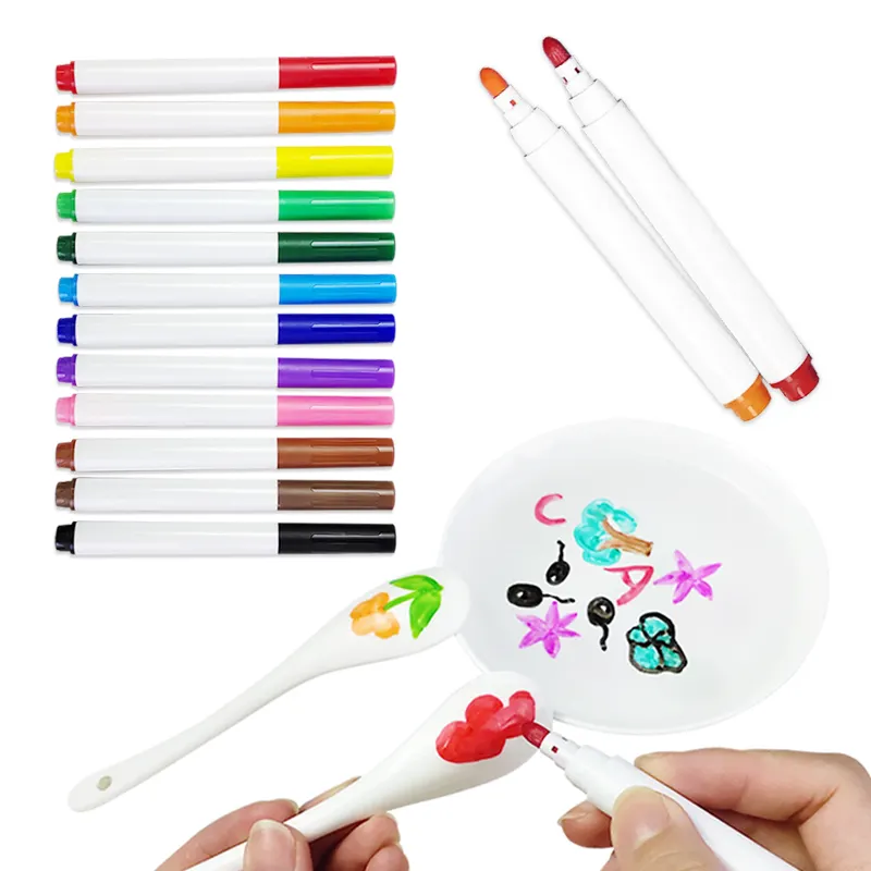 KHY Customized Water-based 12colors Magical Water Painting Floating Marker Pen