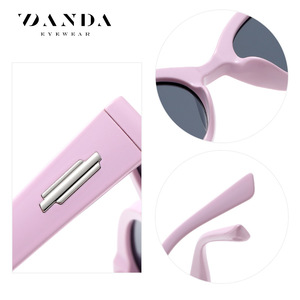 Danda Cat Eye Sunglasses Purple Frame Pc Lens Uv400 Protection Women Summer Style - Product Image 3