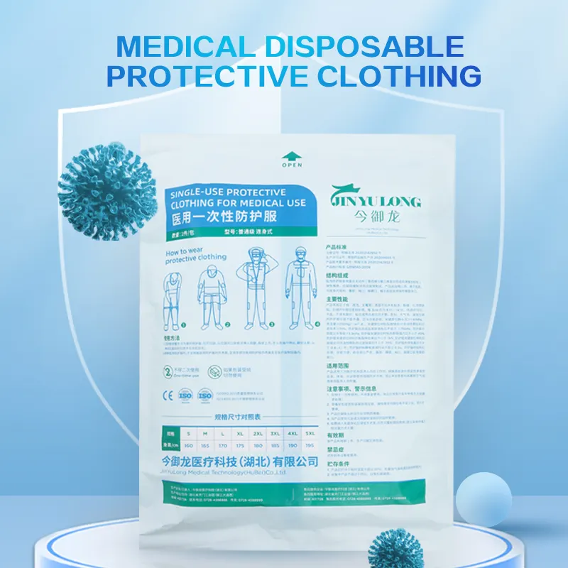 Áo y tế dùng một lần bệnh viện chất lượng hàng đầu cách ly áo choàng PP PE SMS y tá phẫu thuật bệnh viện quần áo người lớn CE màu xanh EOS En