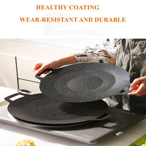 Ghisa griglia padella antiaderente cottura per campeggio barbecue resistente in metallo rivestimento antiaderente pentole - Product Image 3