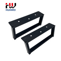 HUAWEI Premium Schwarze U-förmige Metall-Möbelfüße, Hochbelastbare Quadratrohr-Stützbeine für Schränke und Bänke