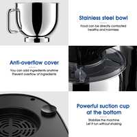 Mixeur d'alimentation électrique, 660W, 1100W, 1400W, appareil de cuisine personnalisés, 6,5l, 7l, 8l, 10l, SUS304, avec bol, aide artisanal, pour la cuisson des aliments