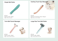 Rouleau de massage facial portable en ABS/SS304 avec un design confortable et relaxant pour le massage du visage, modèle BP-346
