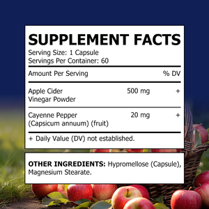 Supplier Custom Cayenne Pepper <b>Supplement</b> Apple Cider Vinegar Capsules for Women and Men Digestion Support ACV Capsules - Product Image 2