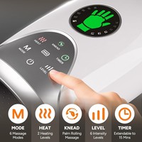 Masseur de mains portable sans fil rechargeable à acupression chauffante, appareil de massage des mains par compression d'air et étirement des doigts