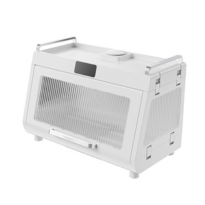 Dish Rack Household Kitchen Double Layer Draining Storage Cabinet With Flip Top Foldable Design For Dish Drying And Storage - Product Image 1