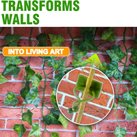 Clips et crochets muraux pour plantes grimpantes et plantes à feuilles persistantes, suspension murale (vert)