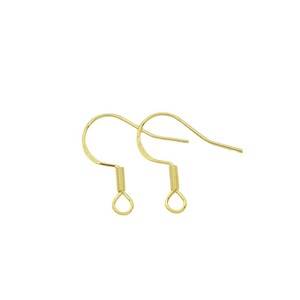 925 Sterling brass ear <b>hooks</b> with gold plating and color retention; DIY handmade semi-finished <b>earring</b> parts wholesale E100 - Product Image 5