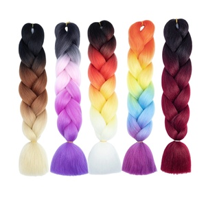 Venta al por mayor 24 pulgadas 100g Jumbo trenza pelo <span class=keywords><strong>trenzas</strong></span> africanas pelo 24 pulgadas extensión de pelo sintético combinación de pestañas postizas - Product Image 2
