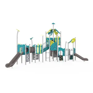 Açık ticari okul ve Park için yüksek kaliteli HPL Playsets çocuk oyun ekipmanları ile slaytlar açık Playsets