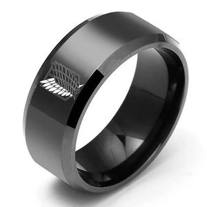Anillo de acero inoxidable Attack On Titan Wings Of Liberty, anillo de dedo de anime Shingeki No Kyojin, regalo de joyería para fanáticos - Product Image 5