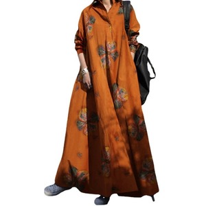Primavera Abaya Dubai caftano arabo donne abito musulmano Ramadan Eid stampa floreale arabo <span class=keywords><strong>etnico</strong></span> <span class=keywords><strong>abbigliamento</strong></span> islamico - Product Image 1