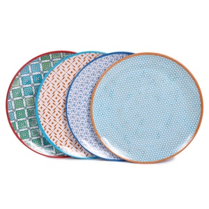 Assiette en mélamine de style nouveau petites assiettes à dîner pour une utilisation intérieure et extérieure, passe au lave-vaisselle, légère incassable, sans BPA - Product Image 1
