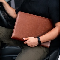 Dossier de conférence à presse-papier A4, dossier de portefeuille en cuir de papeterie de bureau avec Logo personnalisé, Padfolio rouge noir marron bleu