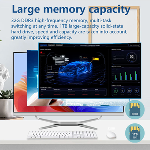 23,8 polegadas tudo-em-um computador PC curvo I7 I5 jogos de memória Computador <span class=keywords><strong>desktop</strong></span> tudo-em-um conjunto completo - Product Image 4
