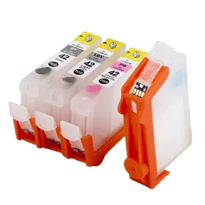 CLI42 CLI 42 Isi Ulang Printer Tinta Cartridge Set CLI-42 untuk Canon Pixma Pro 100 100S Pro-100 Pro-100s Pro100 Pro100s dengan Chip