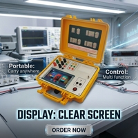 Testeur de transformateur portable, test multifonction, écran tactile et imprimante intégrée pour des tests de puissance rapides sur site.
