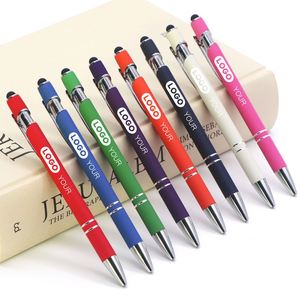 Stylo bille métallique OEM avec lumière LED pour impression UV, corps en forme de plume, pour cadeaux promotionnels - Product Image 4
