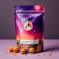 Bolsa con fuelle lateral de plástico Mylar personalizada, resellable con cremallera, con barrera de oxígeno, apta para uso alimentario, para fruta deshidratada sin azúcar, directa de fábrica