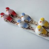 Oiseaux artificiels en mousse à plumes, mini-oiseaux mignons, ornements pour bricolage, décoration de mariage, maison et jardin