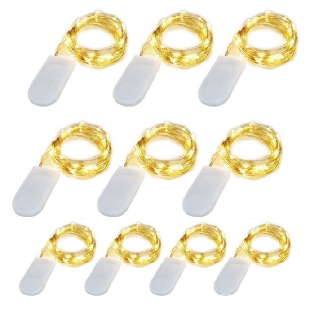 CR2032 Button Battery Operated Mini Copper Wire LED Fairy String Lights Multi-color 2*CR2032 Christmas Decoration Light Cake