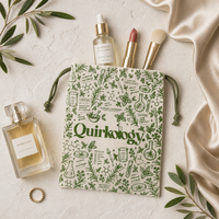 Pochette de rangement en coton bio respirant en mousseline naturelle avec cordon de serrage pour maquillage, produits de toilette, shampoing et lotion