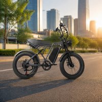 Vélo électrique avec pneus larges 20x4.0, moteur 750W, batterie 48V 15AH, cadre en acier haute teneur en carbone, 7 vitesses, frein à disque hydraulique, double suspension, écran LCD